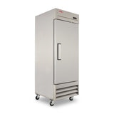 REFRIGERADOR VERTICAL PUERTA SÓLIDA 23 PIES ACERO INOXIDABLE. RVSA-23UI