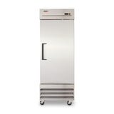 REFRIGERADOR VERTICAL PUERTA SÓLIDA 23 PIES ACERO INOXIDABLE. RVSA-23UI